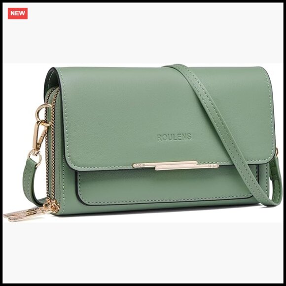 Handbags - Chic Minimal Crossbody Bag PU Leather Adjustable Strap Zipper Pockets Card Slots